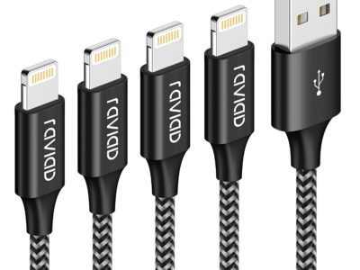 Now £9.99 | Fast Delivery | RAVIAD iPhone Charger Cable Lightning Cable [4-Pack 0.3M 1M 2M 3M] iPhone Charger Nylon Braided Fast iPhone Charging Cable Lead for iPhone 11 Pro Max XR XS X 8 7 6s 6 Plus 5s SE 2020 - Black