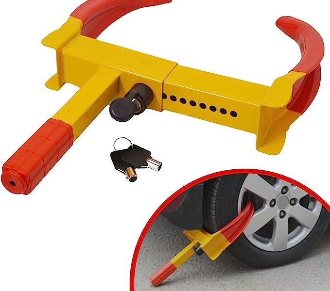 Discount Seller Heavy-Duty Wheel Clamp, 9 Holes Extendable Anti Theft Car